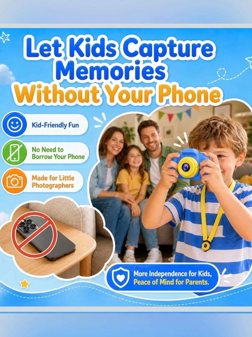 Kids Digital Camera with 32GB SD card
